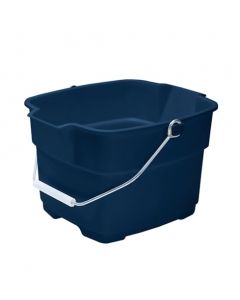 Rubbermaid Roughneck - cubeta Cuadrado de 15 Cuartos de galón, Color Azul, Resistente, Organizador de Cubos para Limpieza del hogar, proyectos, Almacenamiento de trapeador, Agarre cómodo y Duradero