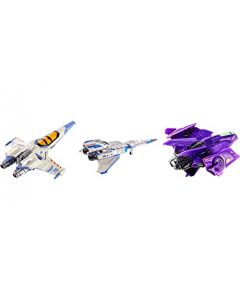 Mattel Lightyear Toys Disney Pixar Hot Wheels Fleet Starship Paquete de 3, Naves espaciales con Licencia Oficial de Juguete para niños de 3 años y Mayores y coleccionistas