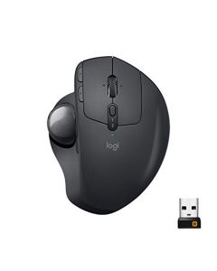 Logitech MX ERGO Mouse Trackball Inalámbrico Avanzado – Para PC y Mac, Ergonómico, Bisagra Ajustable, Cambio de Canales, Batería Recargable, Precisión al hacer scroll - Negro