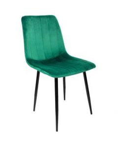 Silla Eames Tapizada Recta Minimalista Vintage Comedor Sala Verde