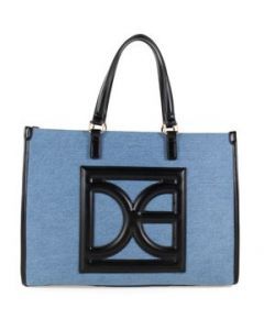 Bolsa Cloe para Mujer Grande Textil Porta Laptop 15 plg Azul - GRANDE