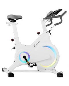 Bicicleta Spinning Fija Estatica Magnetica Entrenamiento Blanco