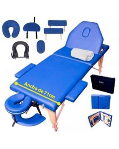 Cama Plegable Masaje Estuche Spa Belleza Portátil Azul