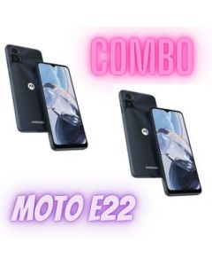 COMBO 2 MOTOROLA E22 32GB 3 RAM NEGRO + NEGRO MX