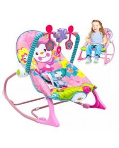 Bouncer Silla Mecedora Para Bebé Aeiou Hb224 Musical 2 - 1 Chango/Rosa