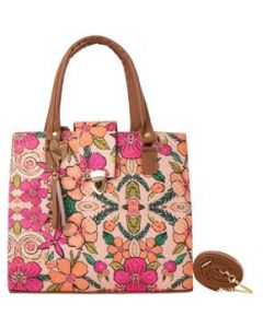 Bolso Yute De Mujer Fana Polonia Color Flores Con Asas