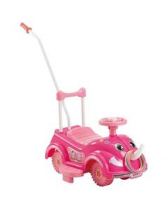 Carro Montable Push Car Mytoy Elefante De Baston Sonido Rosa