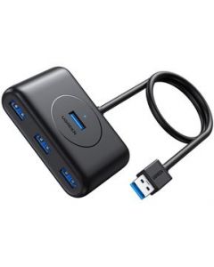 UGREEN HUB USB a 4 USB 3.0 5Gbps y PD Carga 1m Negro