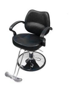 Silla Barbero Estetica Salon Estilista Hidraulico Giratoria - Negro