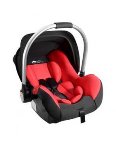 Asiento Portabebe Mecedora Tipo Moises Ergonomico Para Auto Rojo