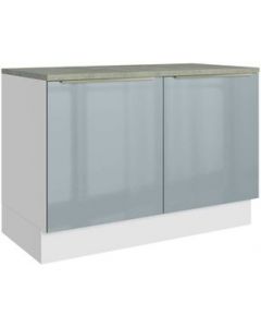 Madesa Gabinete Bajo Fregadero de 120cm Lux Blanco/Gris - Blanco/Gris