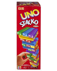 Mattel Games UNO Stacko Juego para Dos Personas o más con Cartas para niños Desde los Siete años de Edad en adelante