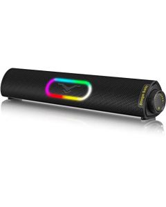 Bocina de Computadora Stage Solo, Barra de Sonido Bluetooth 5.3 con Sonido Estéreo y HiFi, RGB Altavoces Soporte 3.5 mm AUX/Bluetooth para Ordenador, Sobremesa, Portátil, Proyector, PS4, PS5