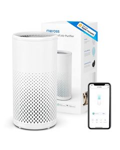 Purificador de aire Wi-Fi inteligente Meross para los apoyos para el hogar Apple Homekit, Alexa, Alexa y Smarthings de Google, H13 Filtro HEPA verdadero para alergias, mascotas, fumadores, humo, polvo, polen