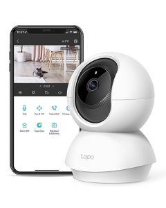 TP-Link Tapo C200, cámara Wi-Fi de seguridad para el hogar con giro / inclinación, 1080p, audio bidireccional, control remoto, funciona con Alexa