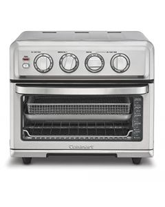 Cuisinart Freidora de aire + horno tostador de convección, horno 8-1 con opciones de horneado, parrilla, acero inoxidable, TOA-70