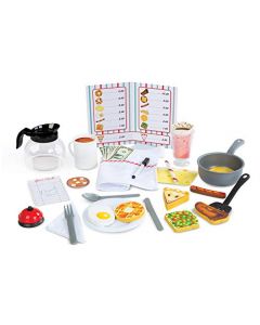 Melissa & Doug Juego de Restaurante Star Diner, Juego de Cocina, Dos en Uno, Juego de Imitación