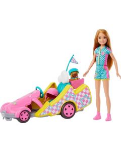 Barbie Vehículo para Muñecas Stacie al Rescate Go-Kart para niñas de 3 años en adelante