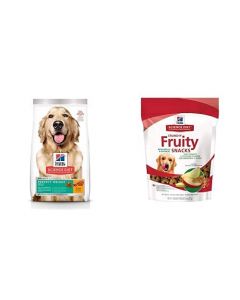 Hill's Science Diet, Perfect Weight (Control de Peso) Alimento para Perros Adultos, Seco (Bulto) 1.8kg, Snacks Frutales para Alimento para Perro, Manzanas y Avena