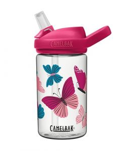 Camelbak Products - Botella de agua Eddy+ para niños con pajita, 14 oz, mariposas en bloques de colores