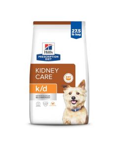 Hill's Prescription Diet k/d Kidney Care con pollo seco comida para perro, bolsa de 27 libras