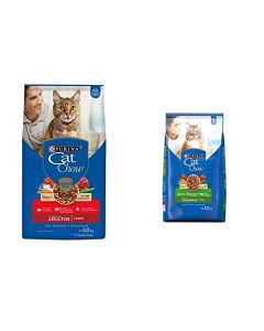 Cat Chow Adultos Carne DP 3kg (AEGIS) MX + Purina Comida para Gato Adulto Hogareños Carne 3Kg