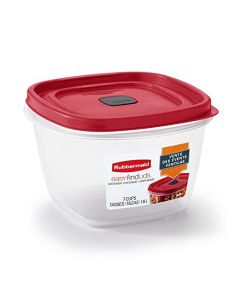 Rubbermaid 2030330 Easy Find Vented Lid Food Storage Containers, 7-Cup (3)