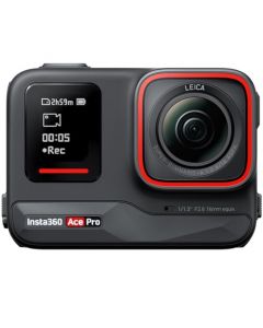 Insta360 Ace Pro - Cámara de acción impermeable co-diseñada con Leica, sensor insignia de 1/1.3 pulgadas y reducción de ruido de IA para una calidad de imagen inmejorable, 4K120fps, visualización