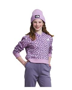 THE NORTH FACE - Sudadera con capucha y forro polar para niñas, Lupine Tnf Mini Toss Print, Medium