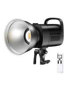 NEEWER Luz Vídeo LED CB60 70W Mejorada, 5600K Daylight COB Luz Continua con CRI97+/TLCI97+/9000Lux@1M/Bowens Mount y Control Remoto Inalámbrico 2,4G para Estudio/Fotografía/Videos de Youtube (Negro)