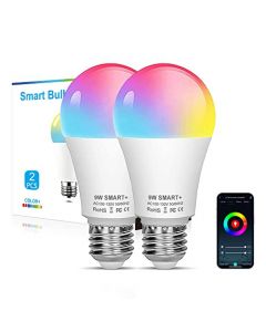 DAHAN Focos Inteligentes Alexa, Control Remoto de Cozylife APP y Control de Voz, WIFI & Bluetooth Bombilla Inteligente Multicolor Compatible con iOS, Android, Alexa y Google Home, E27 9W Foco Led (2)