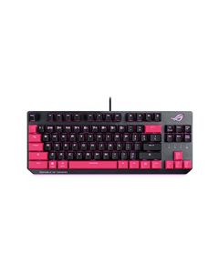 Asus teclado mecánico para juegos ROG Strix Scope TKL Electro Punk RGB, con cable, juegos FPS, interruptor Cherry MX, marco de aluminio e iluminación Aura Sync