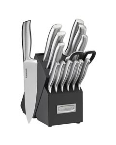 Cuisinart C77SS-15PG - Juego de cubiertos de acero inoxidable alemán con mango hueco (15 unidades)