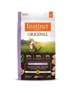 Instinct Original Kitten Grain Free Recipe with Real Chicken Natural Dry Cat Food by Nature's Variety, 4.5 lb. Bag