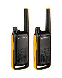 Motorola Solutions T470 Radio bidireccional Negro con Amarillo Recargable, Paquete de Dos