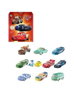 Disney Pixar Cars, Paquete de 10 Autos, Vehículos de Juguete para niños de 3 años en adelante