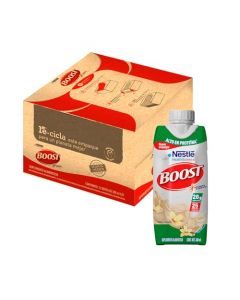 Boost Alto en Proteina Suplemento Alimenticio Sabor Vainilla, Caja de 12 piezas de 330ml c/u