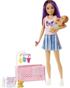 Barbie Set de Juego Skipper Hora de Dormir para niñas de 3 años en adelante