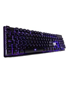 Vorago Start The Game KB-502 Teclado Gamer, Iluminacion Colores Led, Anti Ghosting, 12 Teclas Multimedia, Terminales Reforzadas, Cable Recubierto Nylon, Español, Plug and Play, PC/Mac/Windows