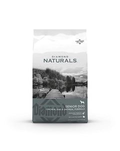 Diamond Pet Foods - Alimento seco 8+35 Naturals para perros mayores de 8 años, fórmula de pollo, huevo y avena, bolsa de 35 libras