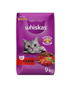 Whiskas - Whiskas Whiskas alimento para Gatos Adultos Sabor Carne Receta Orginal 9Kg Violeta