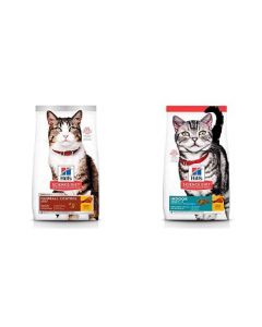 Hill's Science Diet, Alimento para Gato Adulto Hairball Control, Seco (Bulto) 3.2kg, Alimento para Gato Adulto Indoor, Seco (Bulto) 3.2kg