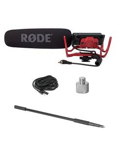 Rode VideoMic Microphone Pack with Rycote Lyre Mount, Boom Pole, Screw Adapter and Extension Cable