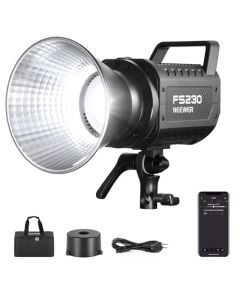 NEEWER FS230 230W COB Luz de Video 2,4G/App Control, 110000lux/1m 5600K Estudio Fotográfico Bowens Mount Iluminación Foco Lámpara Continua, Ventilador Silencioso, 9 Escenas 4 Tipos Atenuación CRI97+