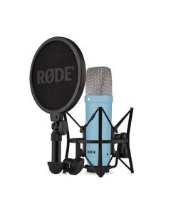 RØDE NT1 Signature Series - Micrófono de Condensador de diafragma grande con Soporte de Choque, Filtro Pop y Cable XLR para producción Musical, grabación Vocal, transmisión y podcasting (Azul)