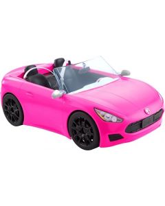 Barbie Set de Juego Coche Convertible con Detalles realistas, matrícula y Adorno para niñas de 3 años en adelante