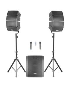 Bunker Sistema de Audio Lineal BKL Cobra Pack con Subwoofer de 15 Pulgadas 1000w de Potencia, Bluetooh