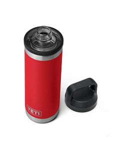 YETI Rambler - Botella de 532 ml, aislada al vacío, acero inoxidable con tapa Chug, color rojo (Rescue)