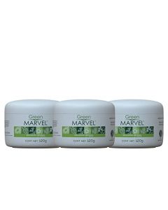 GREEN MARVEL, Bálsamo Herbal Corporal, el original. Para una función articular y muscular saludable 3 Tarros de 120 gr (3 tarros de 120)