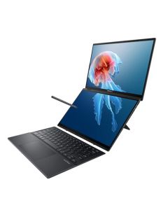 ASUS Zenbook Duo, visualización táctil Dual OLED 3K 120Hz de 14 Pulgadas, certificación Intel EVO, CPU Intel Core Ultra 9 185H, gráficos Intel ARC 32GB RAM, SSD de 1TB, Windows 11, Gris Inkwell,